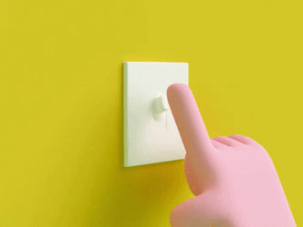 Animated Hand Turning On And Off Switch GIF