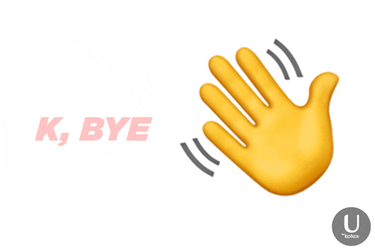 Animated Hand Waving K Bye GIF