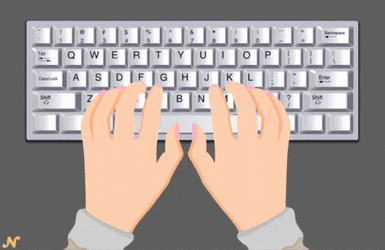 Animated Hands Keyboard Typing GIF