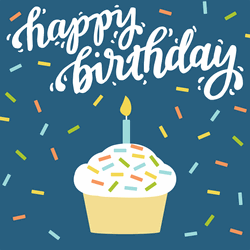Animated Happy Birthday Cupcake