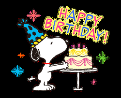 Animated Happy Birthday Snoopy