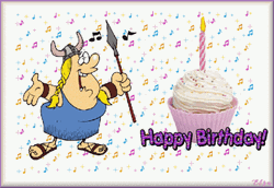 Animated Happy Birthday Wishes Cupcake Confetti