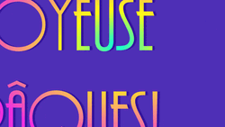 Animated Happy Easter Sunday French Text GIF