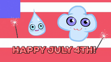 Animated Happy Fourth Of July Firework Stick GIF