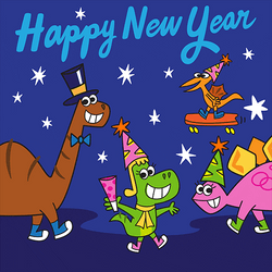 Animated Happy New Year Fun Art GIF