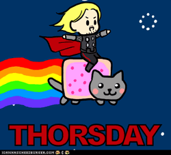 Animated Happy Thursday Thorsday Nyan Cat GIF