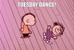 Animated Happy Tuesday Dance Peanuts