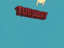 Animated Happy Tuesday Falling