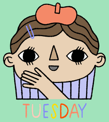 Animated Happy Tuesday Happy Day Girl