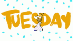 Animated Happy Tuesday Homer Simpson