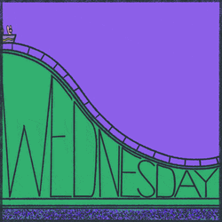 Animated Happy Wednesday Roller Coaster GIF