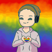 Animated Heart Sign Lgbt Gay Love Pride  GIF