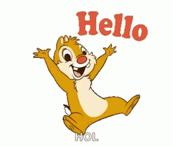 Animated Hi Hello HOL Chipmunk GIF