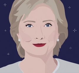 Animated Hillary Clinton Head Winking GIF