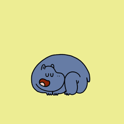 Animated Hippo Sleeping GIF