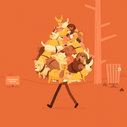 Animated Hoarders Cat GIF