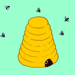 Animated Honey Bee Hive GIF