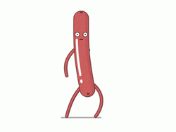 Animated Hot Dog Funny Dance