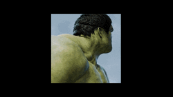 Animated Hulk Smiling After Seeing Black Widow GIF