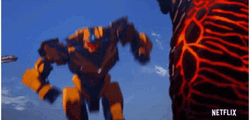 Animated Jaegers Slam Pacific Rim GIF