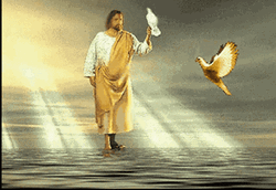 Animated Jesus Walking On Water GIF