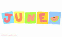 Animated June Monthly Logo GIF