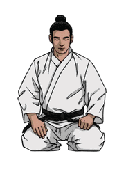 Animated Karate Master Bowing