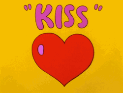 Animated Kiss And Hearts
