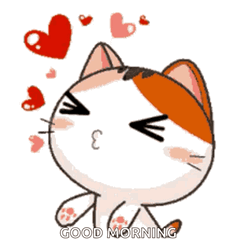 Animated Kitty Cat Good Morning GIF