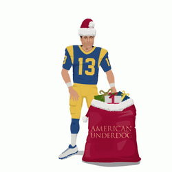 Animated La Rams Being Santa GIF