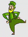 Animated Leprechaun Doing Slight Irish Jig GIF