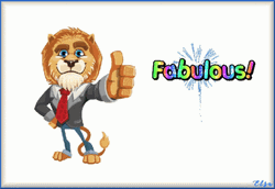 Animated Lion Thumbs Up Fabulous GIF