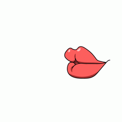 Animated Lips Popping Bubble Gum GIF