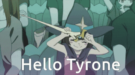 Animated Little Witch Hello Tyrone GIF