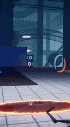 Animated Lizard Falling In Portal Loop GIF