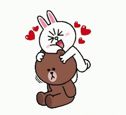 Animated Love Cuddling With Bear GIF
