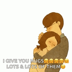 Animated Love I Give You Hugs GIF