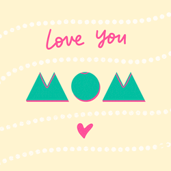 Animated Love You Mom Appreciation Sticker  GIF