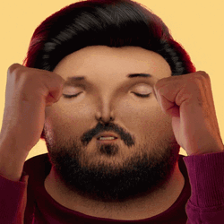Animated Man Blow His Mind GIF