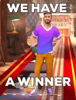Animated Man Bowling Alley We Have A Winner GIF