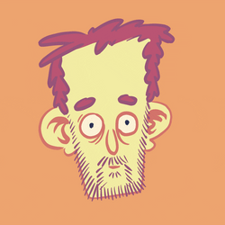 Animated Man Freak Face Expands GIF