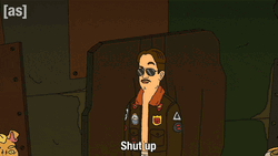 Animated Man Hand Sign Shut Up Baby I Know It GIF