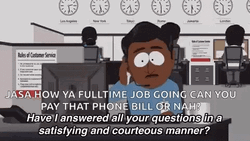 Animated Man In A Call Centre Job GIF