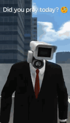 Animated Man In Suit Did You Pray Today Meme GIF