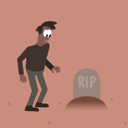 Animated Man Scared By Ghost Meme GIF