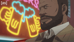 Animated Man Sipping Tea GIF