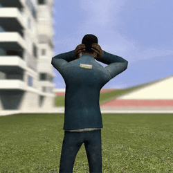 Animated Man Thug Shaker With His Back Turned GIF