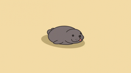 Animated Manatee Sliding Loop GIF