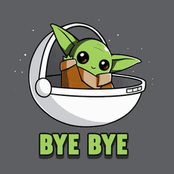 Animated Master Yoda Bye Bye GIF
