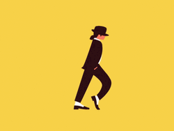 Animated Michael Jackson Moonwalk GIF 